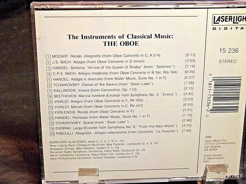 THE OBOE THE INSTRUMENTS OF CLASSICAL MUSIC VOL 2 - 15 SONGS CD 1990 - Imagen 3 de 5