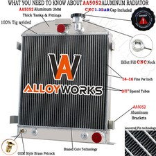 3 Row Radiator For 1932 Ford Model Hi-boy Grill Shells Hot Rod Chevy Engine.