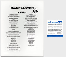 JOSH KATZ SIGNED BADFLOWER X ANA X XANAX LYRIC SHEET w/EXACT PROOF AUTOGRAPH COA