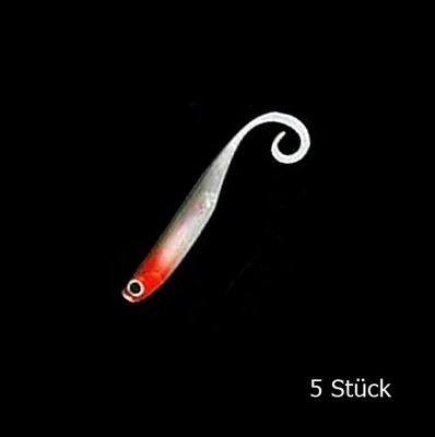 Nomura Soft Lures Real Pulse Curly Tail 3'' Red Head Black