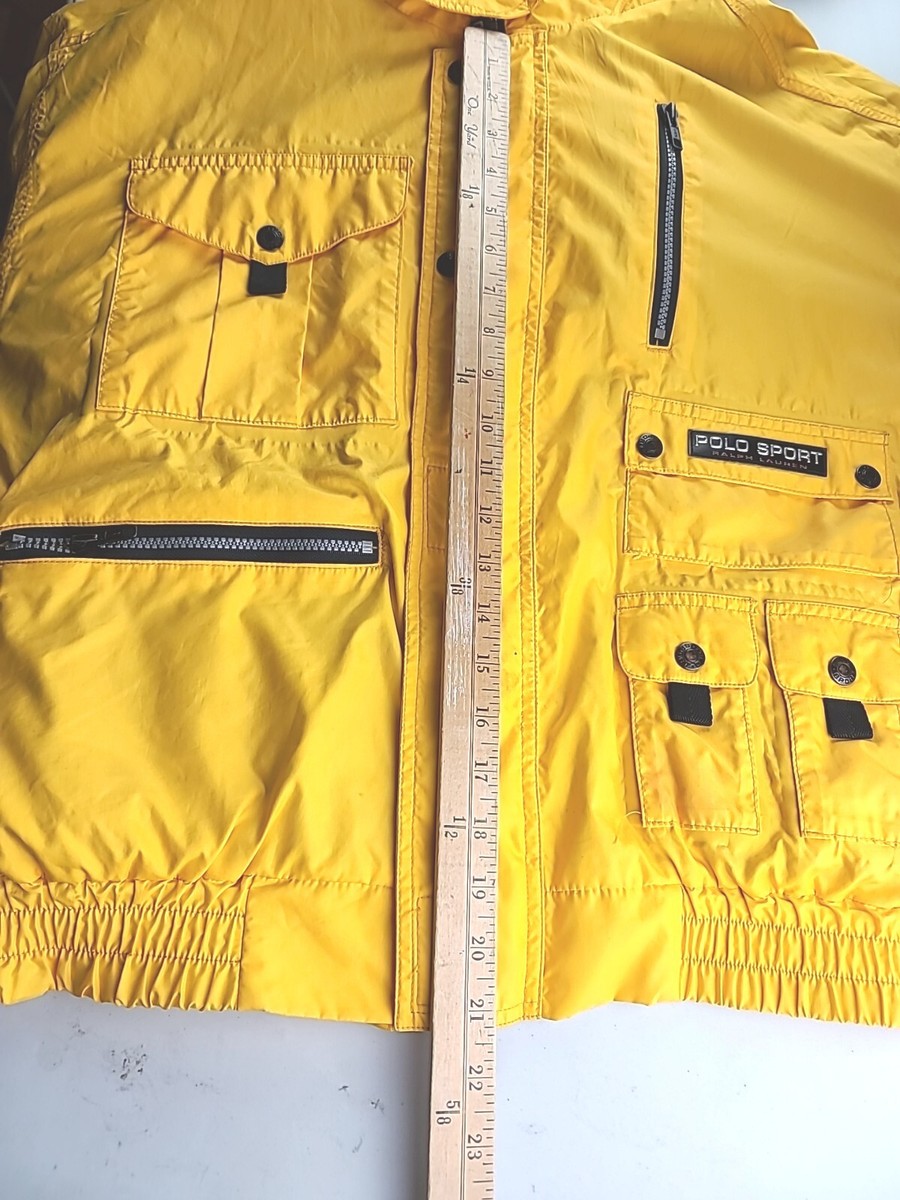 Vintage Polo Sport Ralph Lauren Utility Yellow Jacket Double
