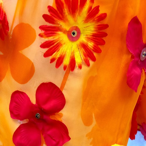 abito donna lungo elegante chiffon ricamato fantasia fiori rosso taglia comoda - Picture 6 of 24