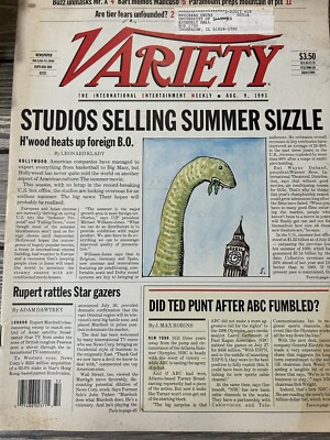 Vintage August 9 1993 Variety Studios Selling Summer Sizzle
