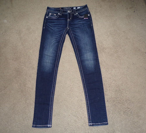 NEW MISS ME FLAP PKT MID-RISE SKINNY RHINESTON BOOT CUT WOMEN'S JEANS SZ 25 NWT - Picture 7 of 7
