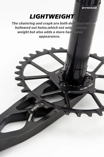 AM Mountain Bike Crankset 165/170/175mm 3 Nail Straight Installation Cranks Arm - Picture 12 of 37