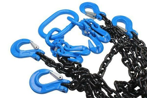 US PRO 4 Leg Chain Sling - 2 Meters 10MM G80 6.7 Tonne - Adjustable 9111 - Picture 2 of 2
