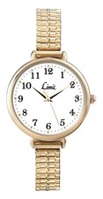 Limit Ladies Gold Expanding Bracelet White Dial Watch 6963