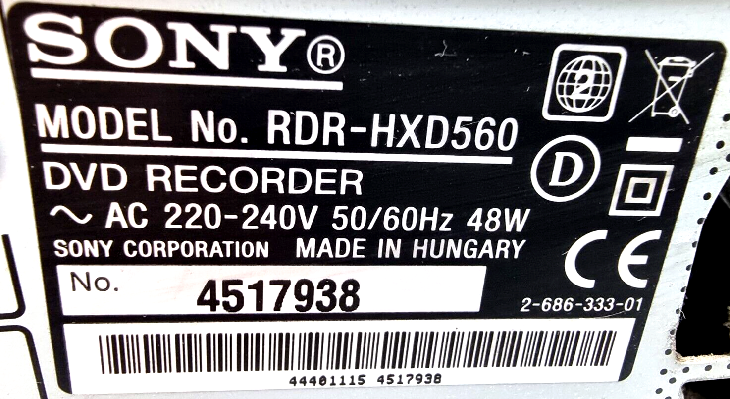 Sony DVD Recorder Joblot Of 3 Untested Spares & Repairs eBay