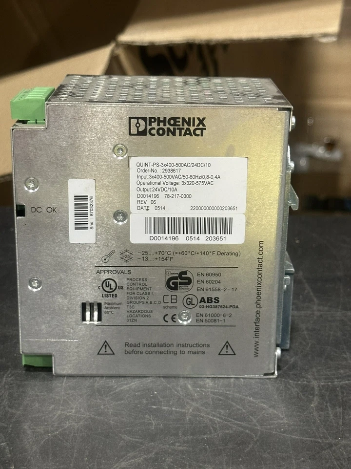 Fuente de alimentación Phoenix Contact QUINT-PS-3x400-500AC/24DC/40, 24VDC/40A, 2938646 Foto 2 de 3