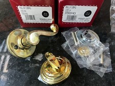 Kwikset Lido Polished Brass Interior Pack Handleset Left or Right Hand 966LL 3