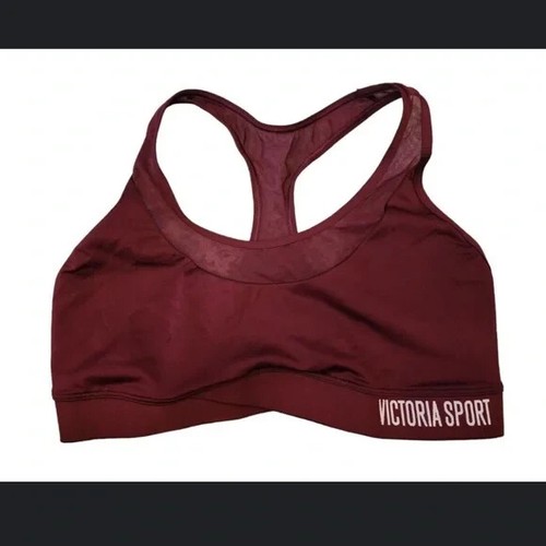 Victoria’s Secret Maroon Padded Sports Bra Workout Top Logo Small