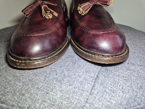 Mocassini Trickers 'Elton' nappa 9 UK bordeaux scarpe eleganti formali - Foto 4 di 20