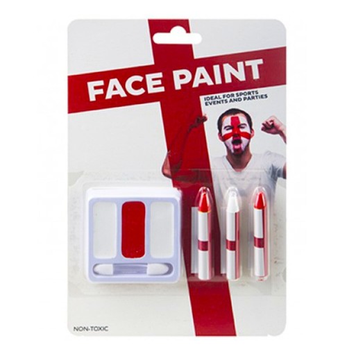 ENGLAND FLAG FACE PAINT Red White St Geroge Event Day Fancy Dress
