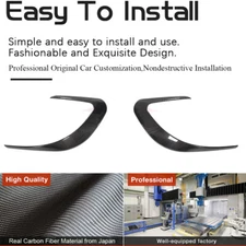 REAL CARBON Rear Bumper Splitter Canards Fins Fit For Benz AMG GT GT43 GT50 GT53