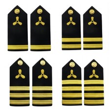 Navy Marine Gold Stripes Hardboard Shoulder B...
