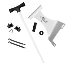 Stick It Anchor Pin for shallow water-White Port Side Motor Mount with 8' pin