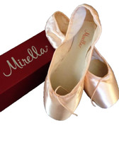 Mirella Academie Ms101ac Pointe Ballet Shoes Pink, Sz 7.5, 1x Nib Orig. 80