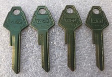 Vintage Curtis ALUMINUM Y150 Key Blanks Y-150 Made in USA SET OF 4