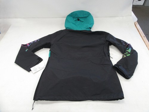 VOLCOM WOMEN'S ASHFIELD PULLOVER JACKET SIZE MEDIUM H0652405 BLACK & GREEN - Picture 9 of 12