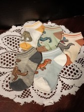 5 pr Toddler Dinosaur Soft  Breathable Ankle Socks-Choose Size