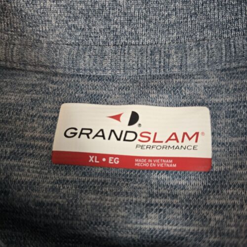 Polo uomo Grand Slam Performance blu tinta unita manica corta taglia XL - Foto 3 di 13