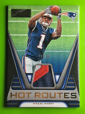 2019 Panini Playbook Hot Routes N'Keal Harry 3 Color Patch /99