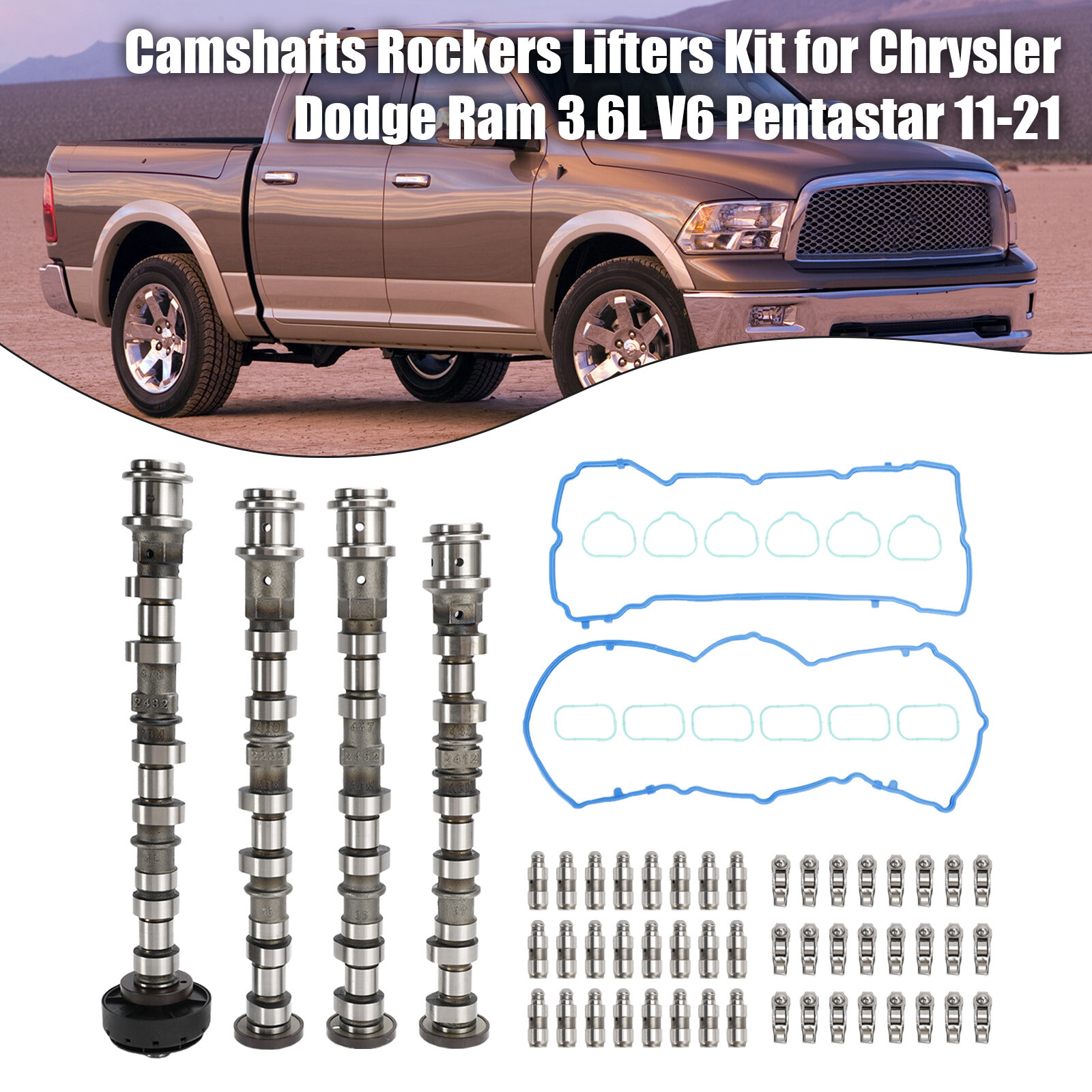 High-Performance Camshafts Rockers Lifters Kit for 2011-21 Chrysler Dodge Ram 3.6L V6 Pentastar