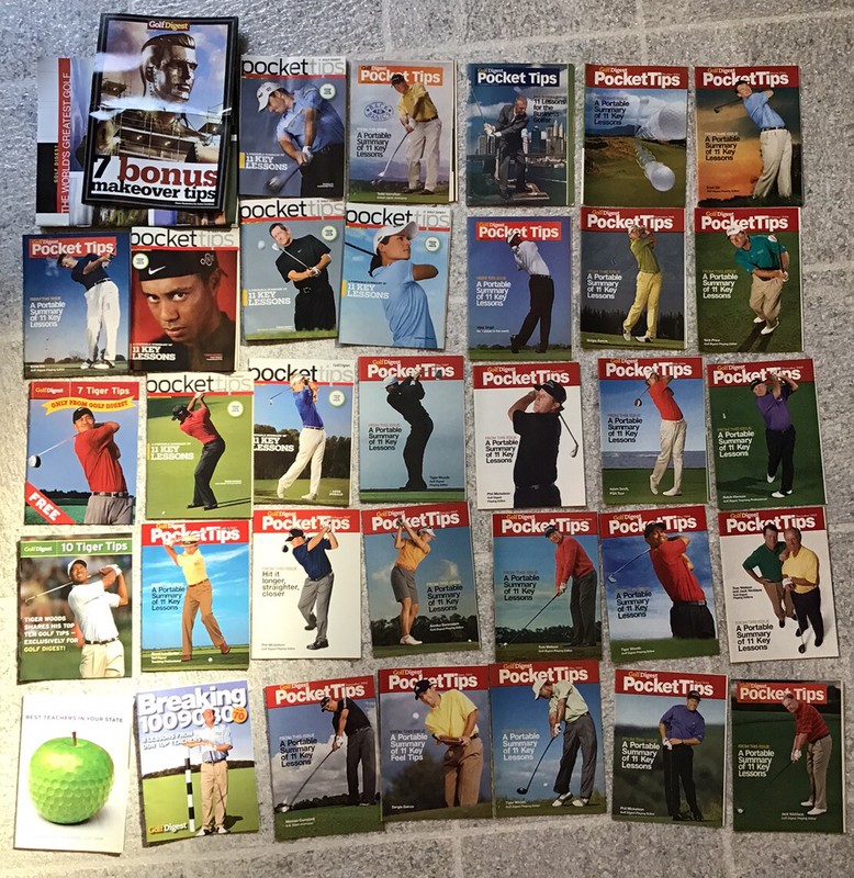 Golf Digest Pocket Tips And Best Courses Of Golf Magazines - Lot Of 28 + 6 Bonus