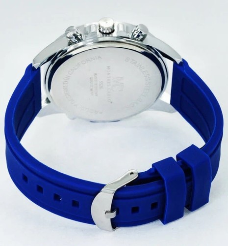48mm Montres Carlo Men's Analog Silicone Band Luxury Fashion Sports Dress Watch - Picture 17 of 26