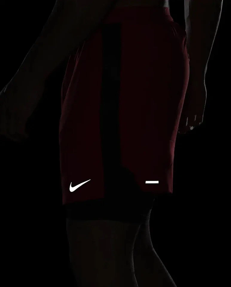 Men's Size 4XL Nike Stride  7" 2-in-1 Running Athletic Shorts Red DM4759-657 - Image 4 of 4