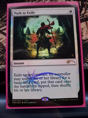 MTG Path to Exile Magic the Gathering Foil White 2015 FNM Promo Card
