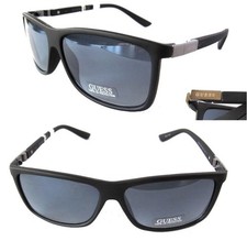 New GUESS GF0191 02W Black matte/Gray Mens Sunglasses 75
