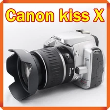 Canon EOS Kiss X Digital SLR Camera with EF 18-55mm Lens Silver Color