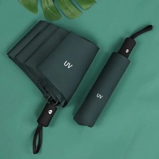 Automatic Umbrella Thickened Black Rubber Sun Umbrella Sunscreen Umbrella Outdoo