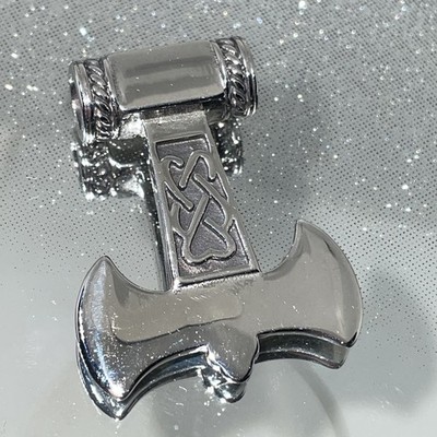 Edelstahl Thor-Hammer Anhänger, L-4cm, B-3.1cm