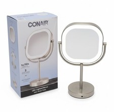 Conair LED Vanity Mirror Double Sided 1x 10x Magnification Rechargeable Cordless