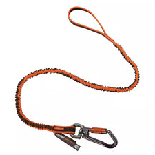 25 Lbs. Orange and Gray Standard Double-Locking Single Carabiner with Swivel Too