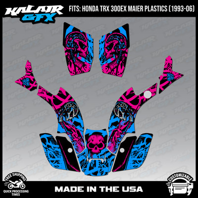 Graphics Kit for Honda TRX300EX Maier plastics (1993-2006) Revolt - MAGENTA