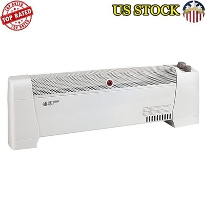 New Portable Electric Baseboard Heater 1500W Convection Safe Overheat Protection
