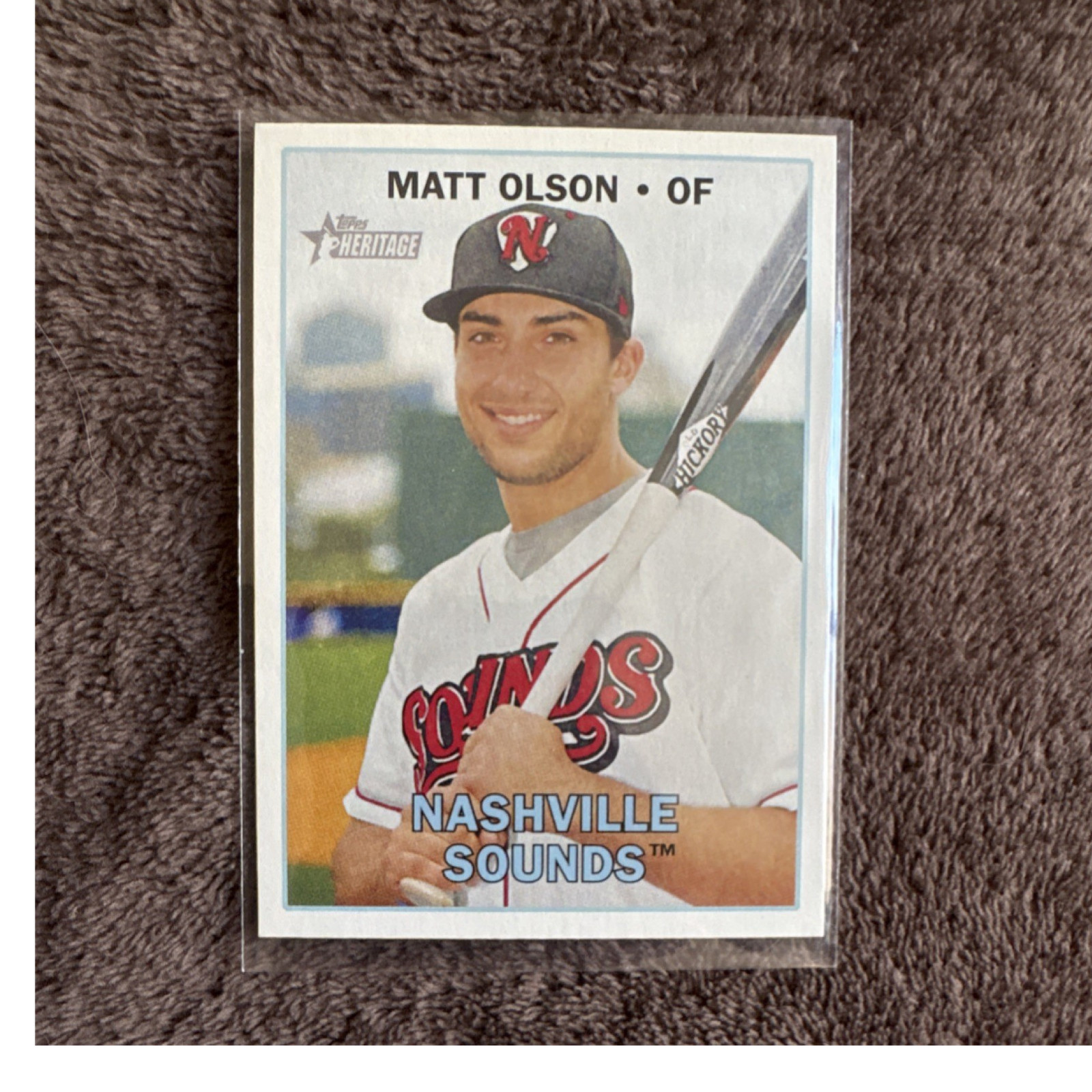 Topps Heritage Minor League Matt Olson Nashville Sounds #66 2016