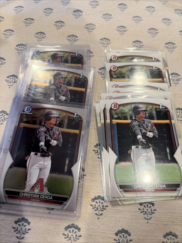 Lot Of 14  Bowman 2023 Chrome Christian Cerda Arizona Diamondbacks