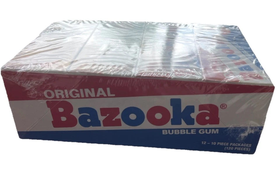 Original Bazooka Bubblegum 10 Piezas (ESTUCHE de 12) Throwback Bubble Gum ENVÍO GRATUITO Foto 3 de 4