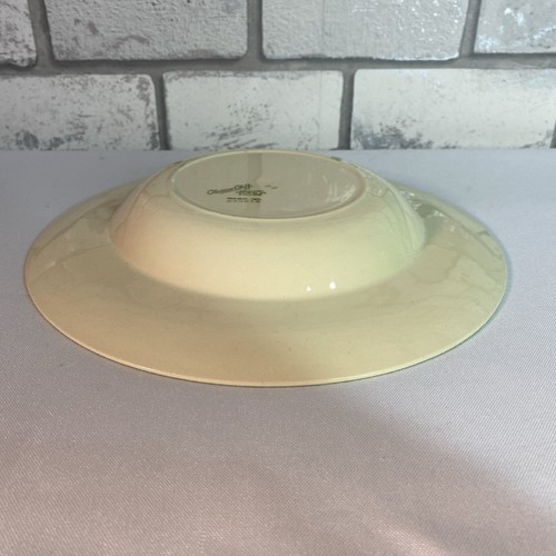 EXTREMELY RARE CLARICE CLIFF GREEN WHITE & GOLD GILDING RIMMED BOWL 1930s 25CM - Picture 20 of 21