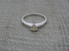 Hallmarked Platinum 950 0.52ct Old Cut Diamond Engagement Ring Size L 1/2