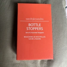 Sandra Alexandra Bottle Stoppers Set Of Lemon & Chilli Limited Edition NIB Glass