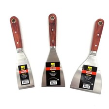 Stiff Steel Paint Scrapers with Rosewood Handle - 25mm, 50mm, 76mm & 101mm
