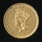US Coin 1859 $1 Gold Indian Princess Type 3 Sharp Detail NO RESERVE!