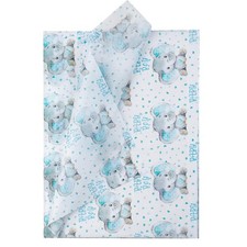 WRAPAHOLIC Baby Boy Wrapping Tissue 14 x 20 inch, & Blue Elephant