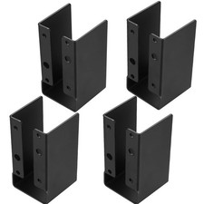 Balkenschuh 4er Set Balkenverbinder Garten Holz Balkon Befestigung schwarz