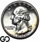 1949 Washington Quarter, Gorgeous Superb Gem BU++